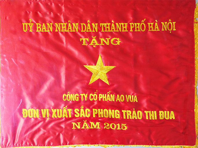 UBND TP Hà Nội tặng Công Ty Cổ Phần Ao Vua cờ thi đua xuất sắc từ 2008 – 2015