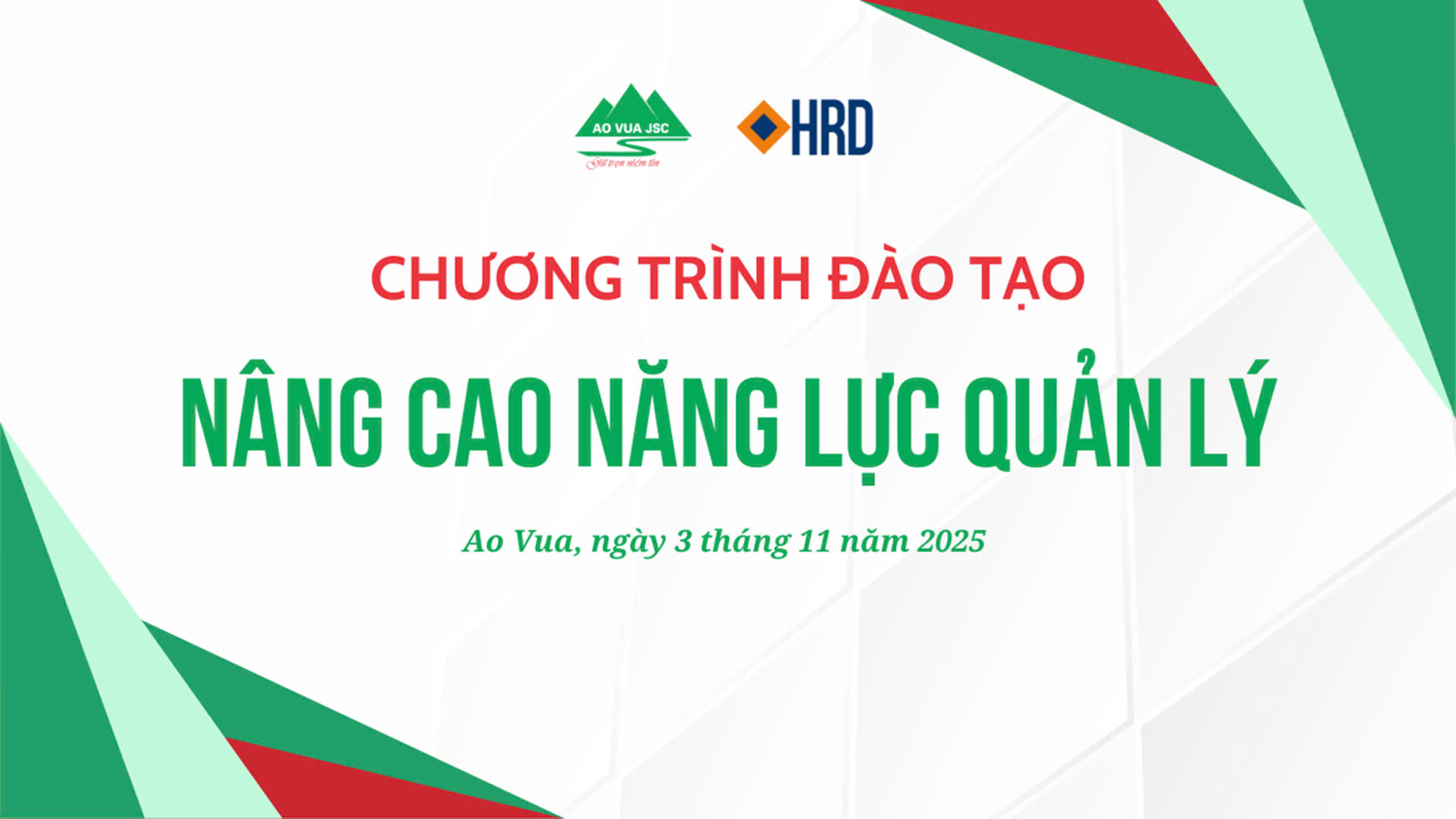 KHÓA HỌC NÂNG CAO NĂNG LỰC QUẢN LÝ CHO ĐỘI NGŨ NHÂN SỰ